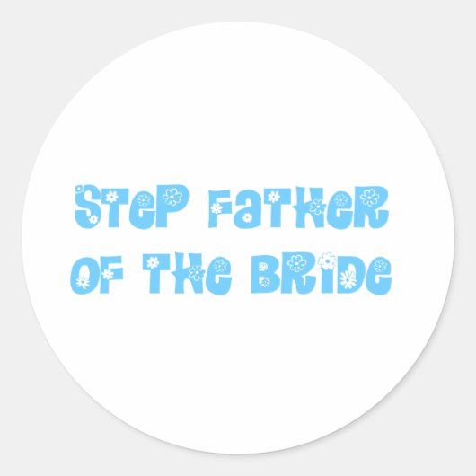 Stap vader van de Bride Ronde Sticker (Voorkant)