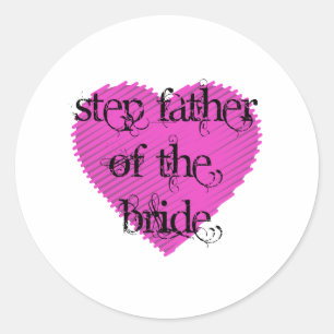 Stap vader van de Bride Ronde Sticker