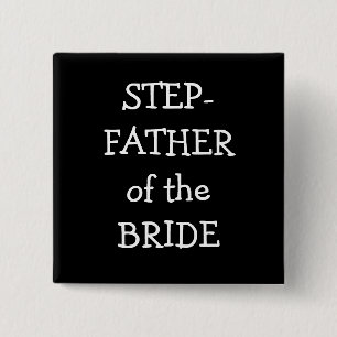 Stap vader van de bride vierkante button 5,1 cm