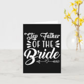 Stap vader van de bruid huwelijksfeest familie bru kaart (Gele Bloem)