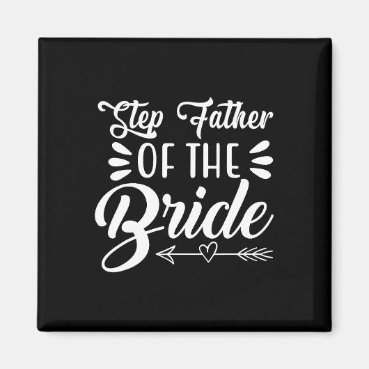 Stap vader van de bruid huwelijksfeest familie bru magneet (Voorkant)