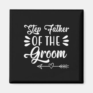 Stap vader van de bruidegom huwelijksfeest familie magneet