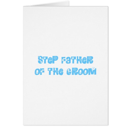 Stap vader van de Groom (Voorkant)