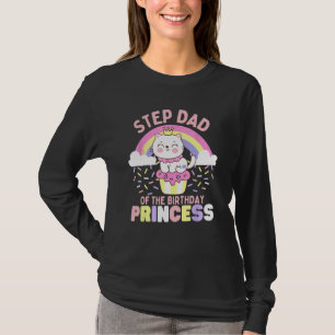 Stap vader van de verjaardag prinses Schattige kat T-shirt