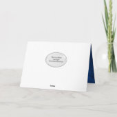 stap vader verjaardagsblauw leer kaart (Achterkant)