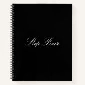 "Stap vier"-laptop Notitieboek (Voorkant)