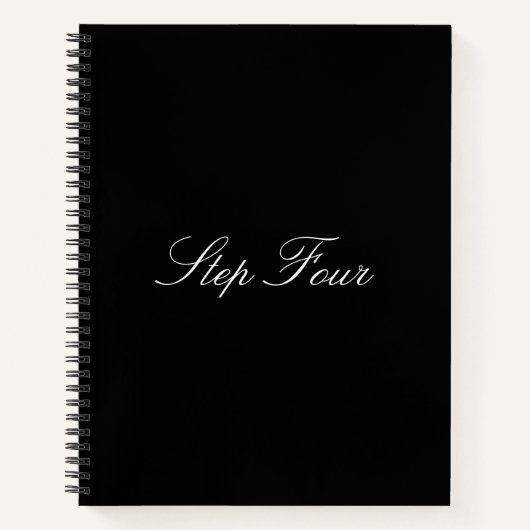 "Stap vier"-laptop Notitieboek (Voorkant)