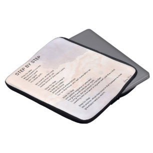 Stap voor stap - Empowerment Gedicht Laptop Sleeve