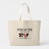 Stap voor stap: het goede nieuws verspreiden grote tote bag (Achterkant)