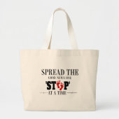 Stap voor stap: het goede nieuws verspreiden grote tote bag (Voorkant)