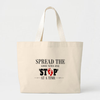 Stap voor stap: het goede nieuws verspreiden grote tote bag