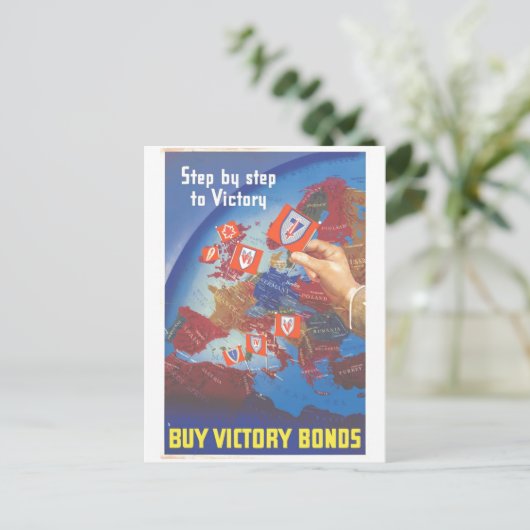 Stap voor stap naar de overwinning.. Koop overgebl Briefkaart (Staand voorkant)