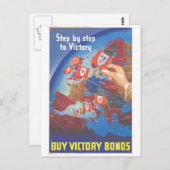 Stap voor stap naar de overwinning.. Koop overgebl Briefkaart (Voorkant / Achterkant)