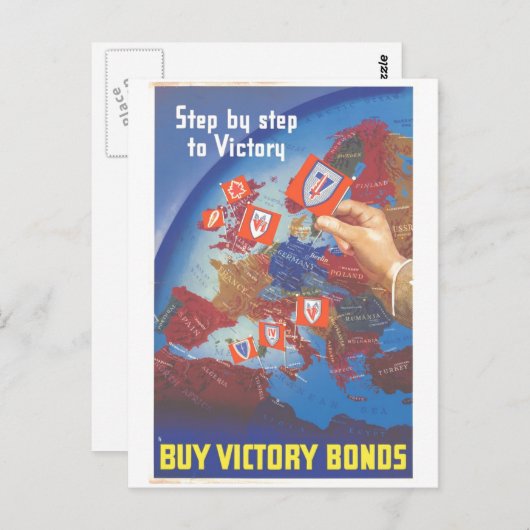 Stap voor stap naar de overwinning.. Koop overgebl Briefkaart (Voorkant / Achterkant)