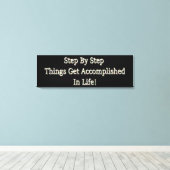 "Stap voor stap" Schattige ontwerp. Bestel nu Canvas Afdruk (Insitu (Houten vloer))
