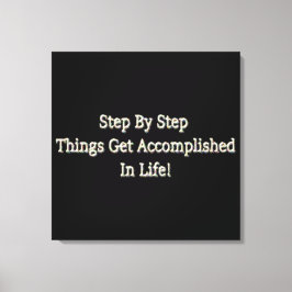 "Stap voor stap" Schattige ontwerp. Bestel nu Canvas Afdruk