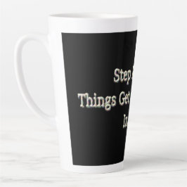 "Stap voor stap" Schattige ontwerp. Bestel nu Latte Mok