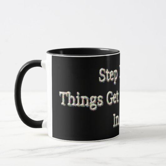 "Stap voor stap" Schattige ontwerp. Bestel nu Mok (Links)