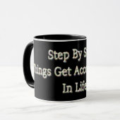 "Stap voor stap" Schattige ontwerp. Bestel nu Mok (Voorkant links)