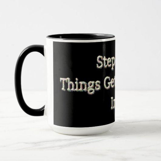 "Stap voor stap" Schattige ontwerp. Bestel nu Mok (Links)