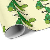 Stap voor stap Turtle Cartoon, Persistent Winnen Cadeaupapier (Rol Hoek)