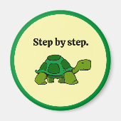 Stap voor stap Turtle Cartoon, Persistent Winnen Magneet (Voorkant)