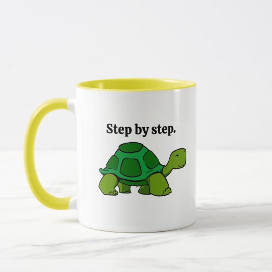 Stap voor stap Turtle Cartoon, Persistent Winnen Mok (Links)
