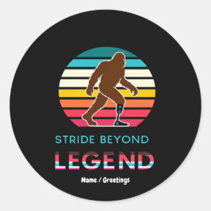 Stap Voorbij Legend Sasquatch Amputatie Vintage  Ronde Sticker