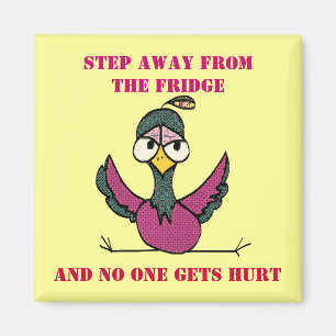 Stap weg van de koelkast magneet