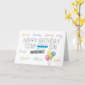 Stap zoon, je bent ongelooflijk! kaart (Gele Bloem)