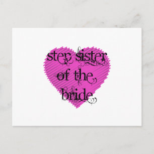 Stap zuster van de bride briefkaart