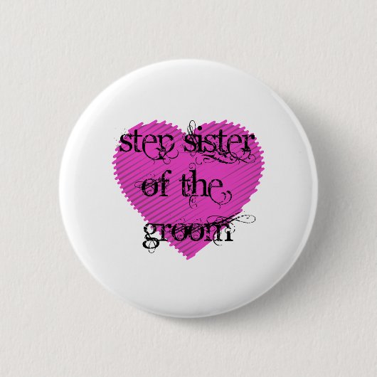 Stap zuster van de Groom Ronde Button 5,7 Cm (Voorkant)