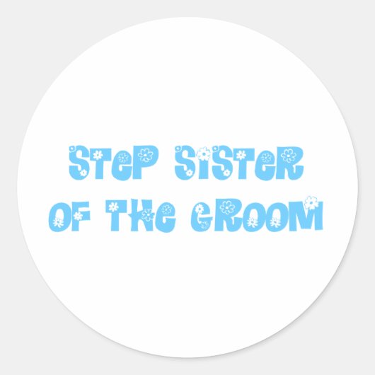 Stap zuster van de Groom Ronde Sticker (Voorkant)