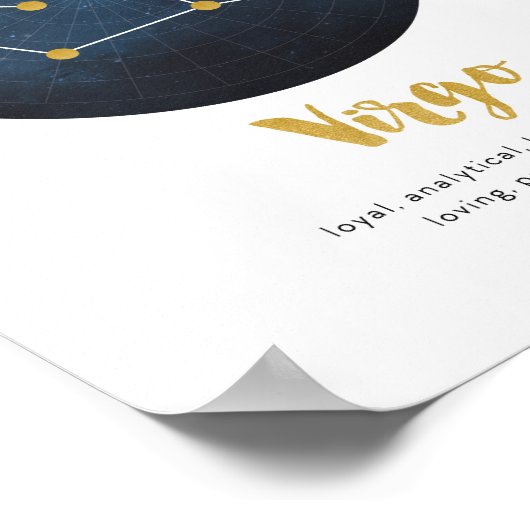 Stapafdrukken met Virgo ster Poster (Hoek)