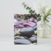 Stapel aubergine briefkaart (Staand voorkant)