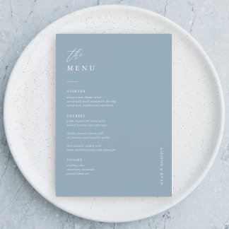 Stapel blauw 5x7-inch Kaarten van het menu Binding