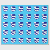 Stapel blauwe boeken cadeaupapier (Vlak)