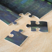 Stapel Blauwe Groene Stof Puzzle Legpuzzel (Zijkant)