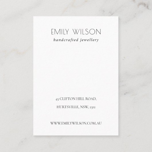 Stapel Blush Pink Floral Bunch 2 Earling Display Visitekaartje (Achterkant)