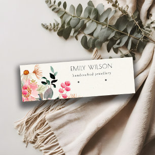 Stapel Blush Pink Floral Bunch Earring Display Mini Visitekaartje