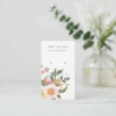 Stapel Blush Pink Floral Bunch Earring Display Visitekaartje (Staand voorkant)