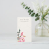 Stapel Blush Pink Floral Bunch Ketting Display Visitekaartje (Staand voorkant)