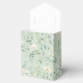 Stapel boeken baby shower waterverf, wilde bloem bedankdoosjes (Geopend)