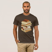 Stapel boeken - beige t-shirt (Voorkant volledig)
