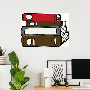 Stapel Boeken Bibliotheek Lezen Poster