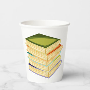 Stapel Boeken Boekenliefhebber Kunst en Lezen Papieren Bekers