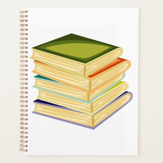 Stapel Boeken Boekenliefhebber Kunst en Lezen Planner (Voorkant)