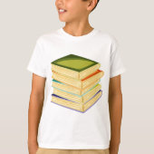 Stapel Boeken Boekenliefhebber Kunst en Lezen T-shirt (Voorkant)
