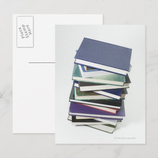 Stapel boeken briefkaart (Voorkant / Achterkant)