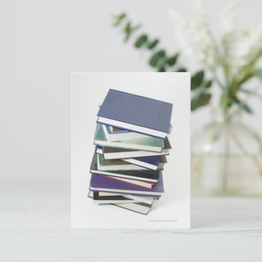 Stapel boeken briefkaart (Staand voorkant)